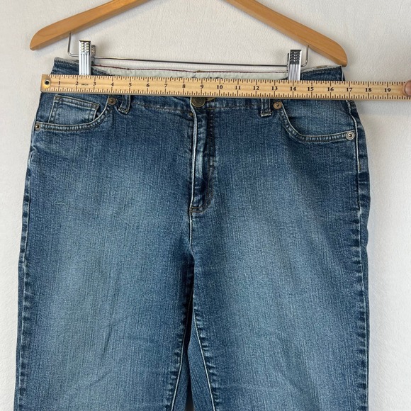 Lands End Bootcut Jeans Womens 12P Classic Waist Original Fit Denim Blue petite - Picture 7 of 11